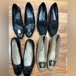 4 pairs of used (but good condition) Ferragamo Shoes! 👠
